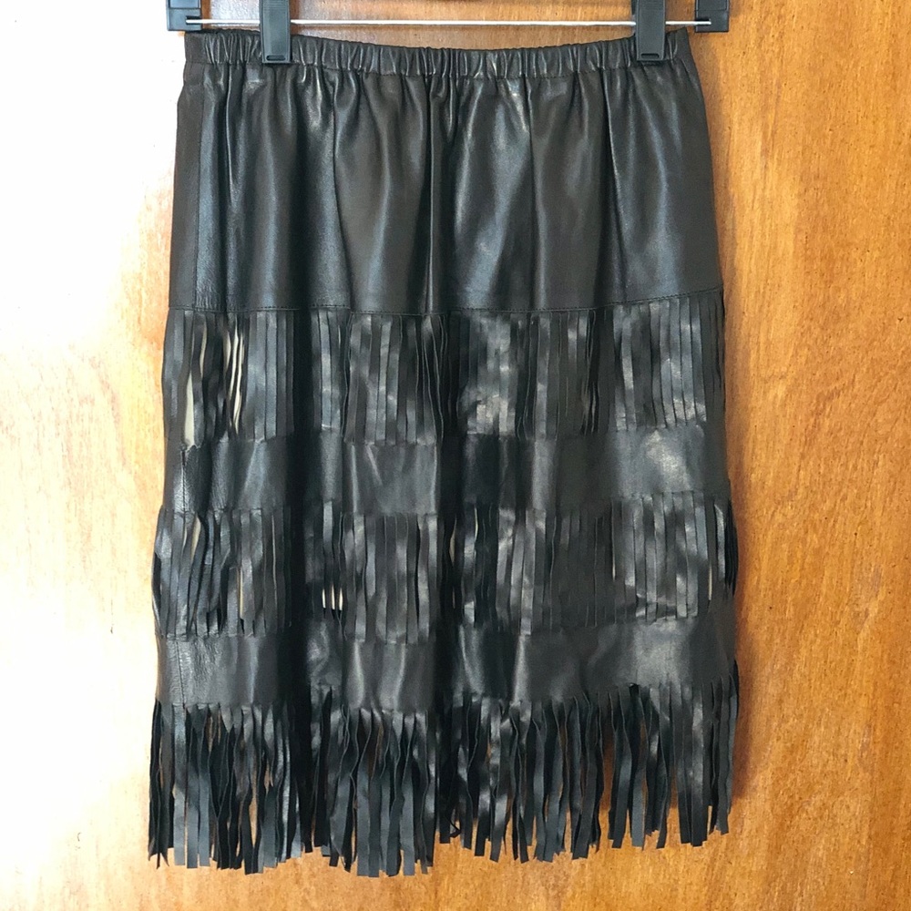 Black leather Gucci Skirt